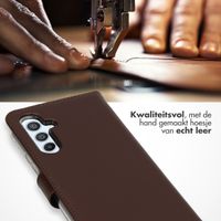 Selencia Echt Leren Bookcase Samsung Galaxy A54 (5G) - Bruin