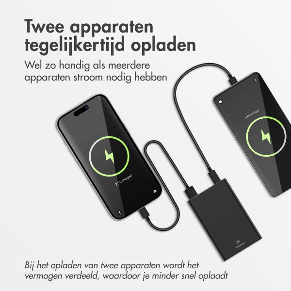 imoshion Ultra Series Aluminium Powerbank 10.000 mAh - Quick Charge en Power Delivery - Black