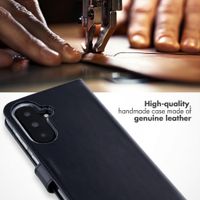 Selencia Genuine Leather Book Case Samsung Galaxy A37 (5G) - Black