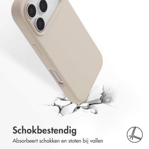 Accezz Liquid Silicone Backcover met MagSafe Apple iPhone 17 Pro - Stone