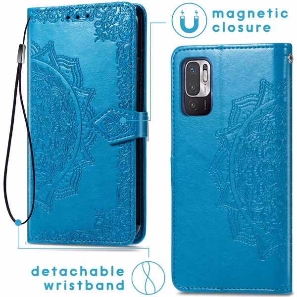 imoshion Mandala Bookcase Xiaomi Redmi Note 10 (5G) - Turquoise