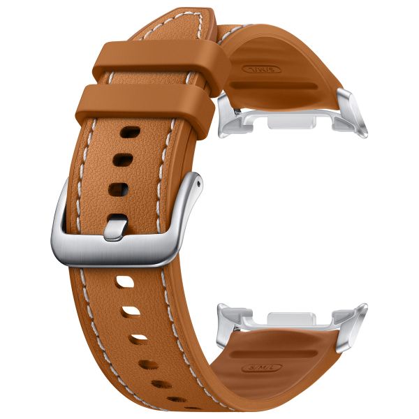 Samsung Originele Hybrid Vegan Leather bandje Samsung Galaxy Watch 8 (40/44mm) / Classic (46mm) - Camel