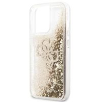 Guess 4G Logo Liquid Glitter Backcover iPhone 13 Pro - Gold