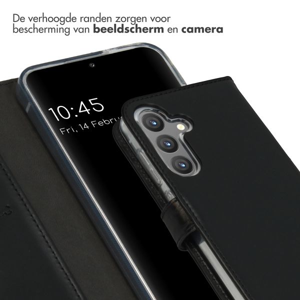 Selencia Echt Leren Bookcase Samsung Galaxy S24 - Zwart