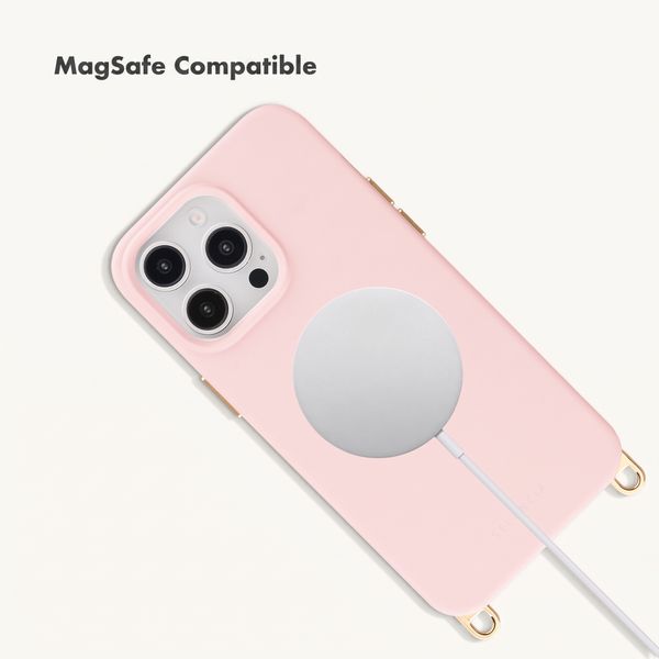 Selencia Rivièra MagSafe Back Cover with detachable hooks Apple iPhone 13 Pro - Sorbet Pink