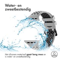 imoshion Siliconen sport bandje met gesp Apple Watch Series 1 - 9 / SE (38/40/41 mm) | Series 10 / 11 (42 mm) - Grey / Black