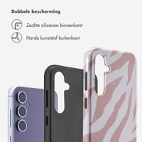 Selencia Vivid Backcover Samsung Galaxy S23 FE - Colorful Zebra Old Pink