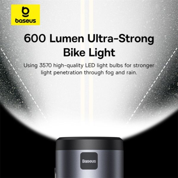 Baseus PrimeTrip 2-in-1 Telefoonhouder Fiets met Fietslamp - Magnetisch - Universeel - Cosmic Black