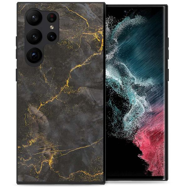 imoshion Design hoesje Samsung Galaxy S23 Ultra - Black Marble