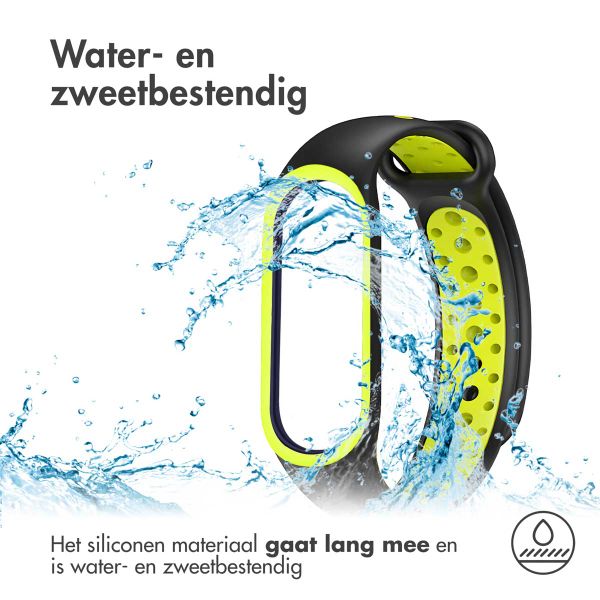 imoshion Siliconen sport bandje Xiaomi Mi Band 7 - Zwart / Lime