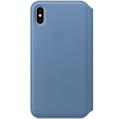 Apple Leather Folio Bookcase Apple iPhone Xs Max - Cornflower