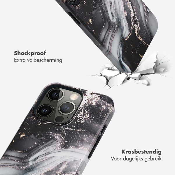 Selencia Vivid Tough Backcover iPhone 13 Pro - Chic Marble Black