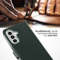 Selencia Echt Lederen Bookcase Samsung Galaxy A26 - Groen