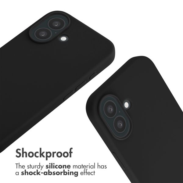 imoshion Silicone Case with Strap Apple iPhone 16 - Black