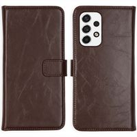 Selencia Echt Leren Bookcase Samsung Galaxy A53 - Bruin