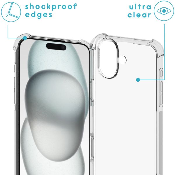 imoshion Backcover met koord iPhone 16 Plus - Zwart