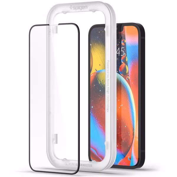 Spigen AlignMaster Full Screenprotector 2 Pack Apple iPhone 13 / 13 Pro - Zwart