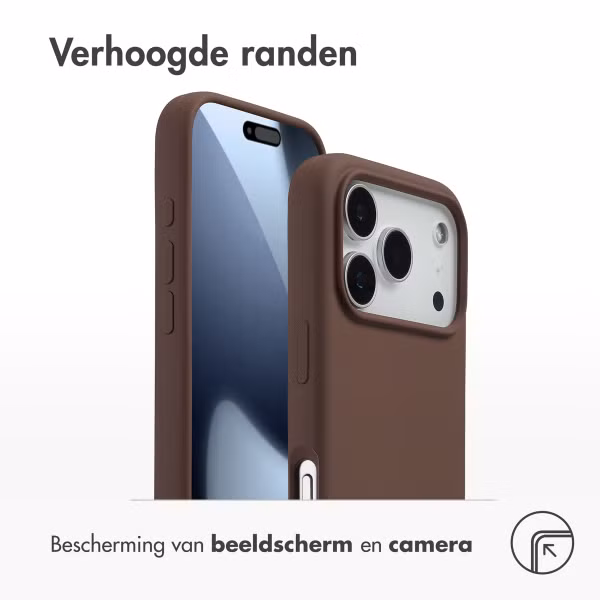 Accezz Liquid Silicone Backcover met MagSafe Apple iPhone 17 Pro - New Tea Brown