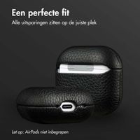 Accezz Echt Leren Case AirPods 4 - Zwart
