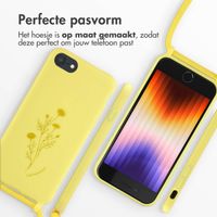 imoshion Siliconen design hoesje met koord iPhone SE (2022 / 2020) / 8 / 7 - Flower Yellow