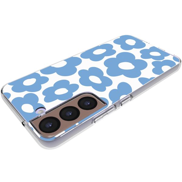 imoshion Design hoesje Samsung Galaxy S22 - Retro Blue Flowers