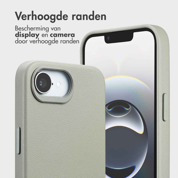 Accezz Leather Bookcase 2-in-1 met MagSafe Apple iPhone 16e - Light Grey