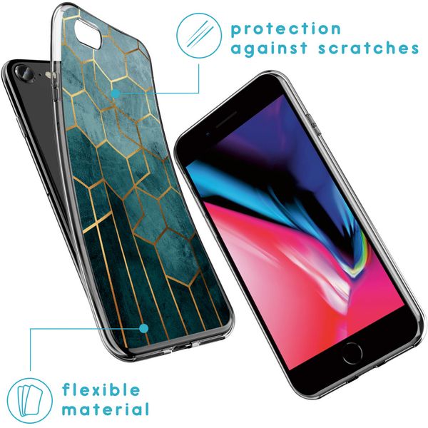 imoshion Design hoesje iPhone SE (2022 / 2020) / 8 / 7 / 6s - Patroon -Groen