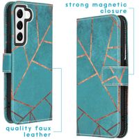 imoshion Design Softcase Bookcase Samsung Galaxy S22 - Blue Graphic