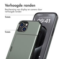 imoshion Backcover met pasjeshouder iPhone 15 - Donkergroen