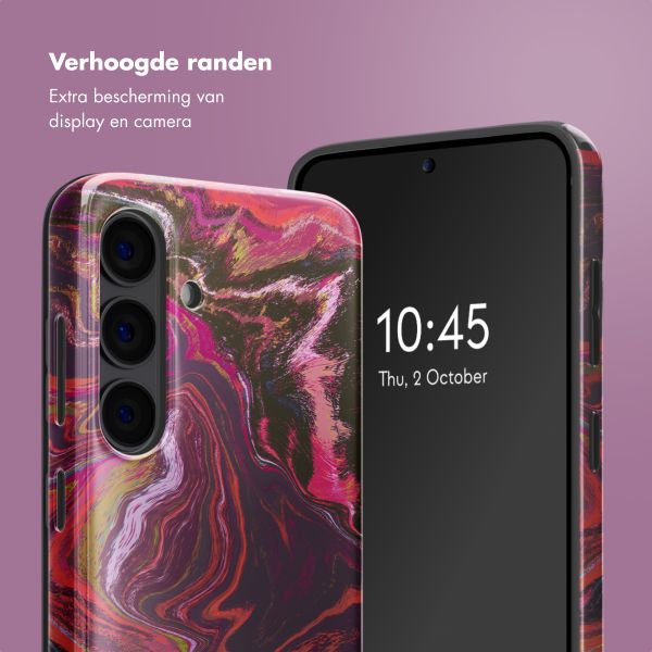 Selencia Vivid Backcover Samsung Galaxy S24 - Marble Purple