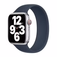 Apple Siliconen solobandje Apple Watch | 38/40/41/42 mm - Maat 6 - Storm Blue