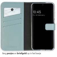 Selencia Echt Lederen Bookcase Samsung Galaxy S24 - Air Blue