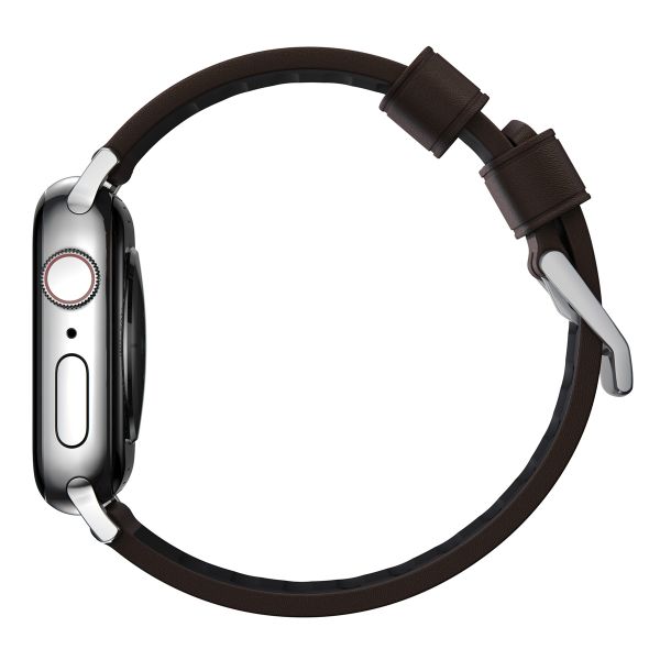 Nomad Active Pro Band Apple Watch Series 1 t/m 11 / SE / Ultra (44/45/46/49 mm) - Brown / Silver