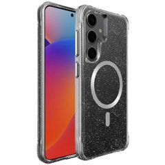 imoshion Clear Glitter Backcover met MagSafe Samsung Galaxy S25 Plus - Zilver