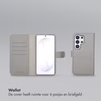 Selencia Olyn Uitneembare Bookcase met MagSafe Samsung Galaxy S26 Ultra - Grijs