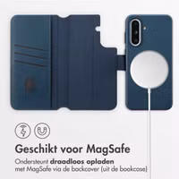 Accezz Leather Bookcase 2-in-1 met MagSafe Samsung Galaxy A36 / A56 - Nightfall Blue