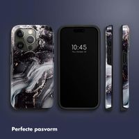 Selencia Vivid Tough Backcover iPhone 15 Pro - Chic Marble Black