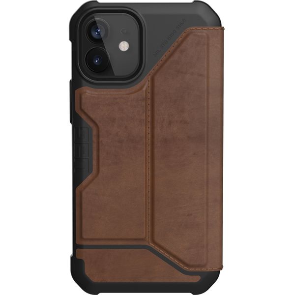 UAG Metropolis Bookcase iPhone 12 Mini - Leather Brown