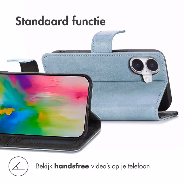 imoshion Luxe Bookcase Apple iPhone 16 - Lichtblauw