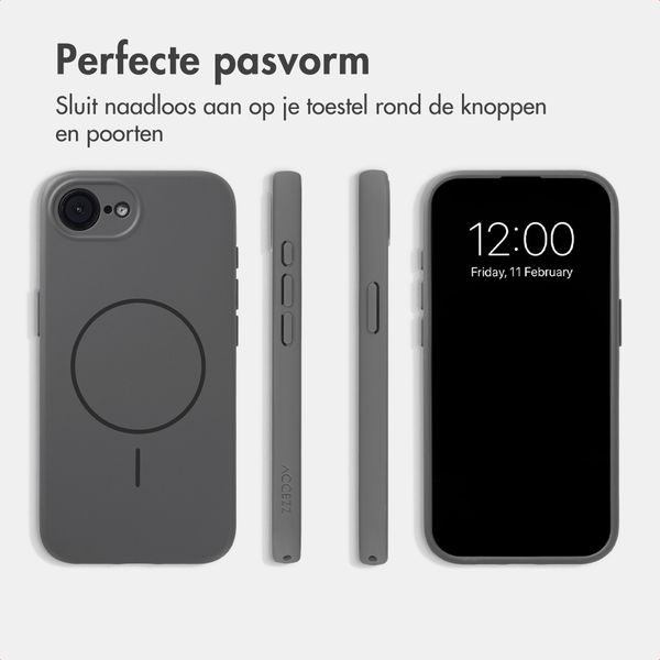 Accezz Grip Backcover met MagSafe Apple iPhone 17e / 16e - Grijs
