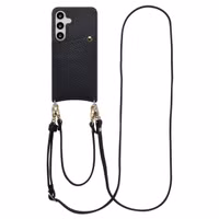 Selencia Nova Telefoonhoes met Koord en Pashouder Samsung Galaxy S24 / S25 - Zwart