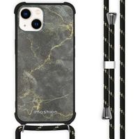 imoshion Design hoesje met koord iPhone 14 - Black Marble