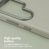 Accezz Leather Back Cover with MagSafe Samsung Galaxy S26 Ultra - Light Grey