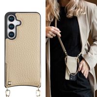 Selencia Nova Telefoonhoes met Koord en Pashouder Samsung Galaxy S25 - Beige
