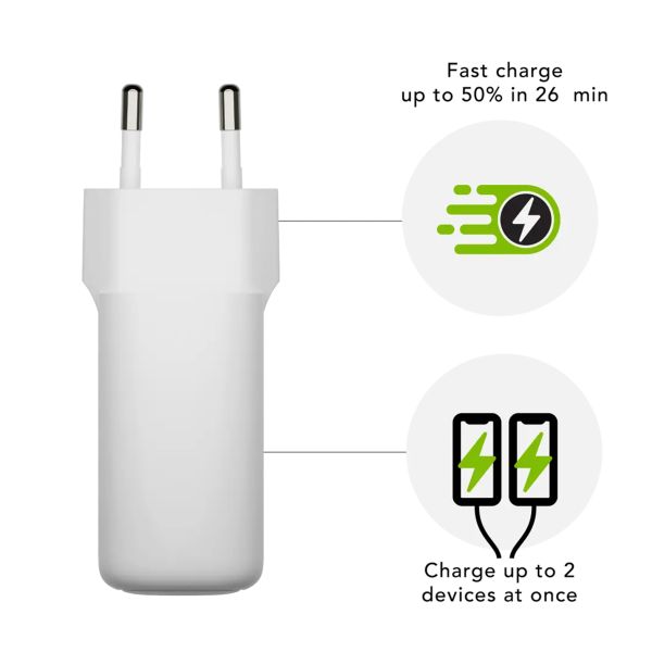 dbramante1928 re-charge | Wall Charger - 2x USB-C 30 Watt - Wit