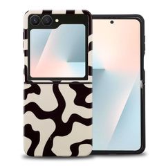 Selencia Vivid Backcover Samsung Galaxy Z Flip 7 - Art Wave Black