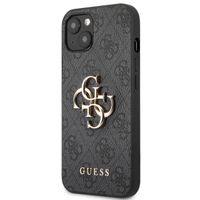 Guess 4G Metal Logo Backcover Apple iPhone 13 - Grijs