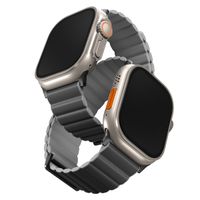 Uniq Revix Premium Edition dubbelzijdig bandje Apple Watch Series 1 t/m 11 / SE / Ultra (44/45/46/49 mm) - Charcoal / Ash Grey