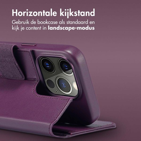 Accezz Leather Bookcase 2-in-1 met MagSafe Apple iPhone 15 Pro - Heath Purple