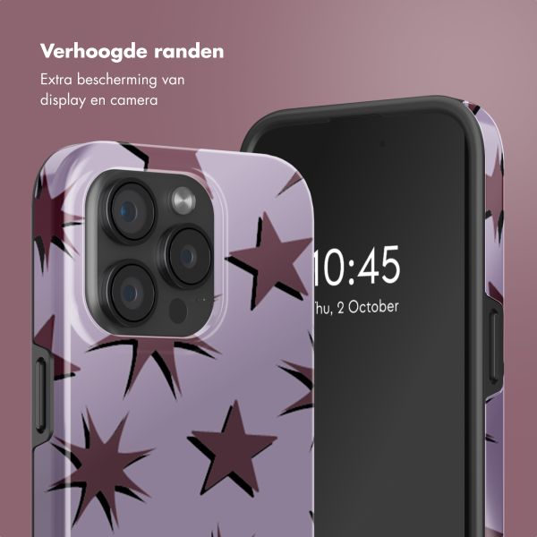 Selencia Vivid Backcover met MagSafe Apple iPhone 15 Pro - Stars Plum Lilac